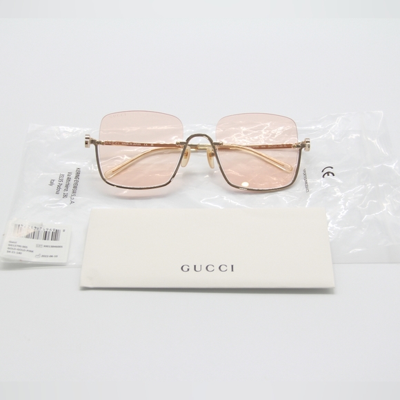 NEW GUCCI SUNGLASSES GG1279S 005 WOMEN PINK EYEWEAR